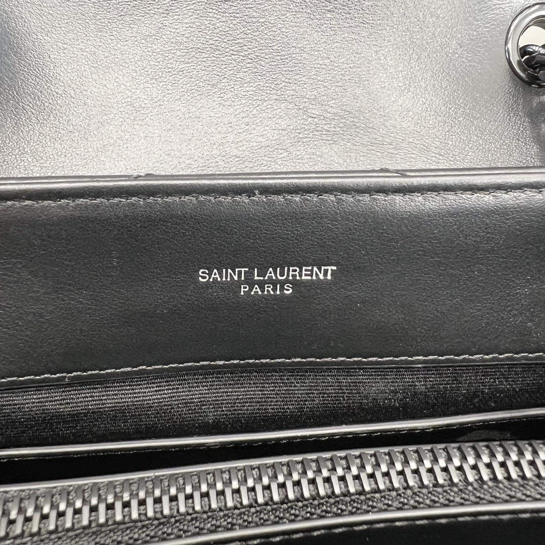 Saint Laurent Loulou Small Quilted Calfskin Shoulder Bag Handbag Black 494699 Black